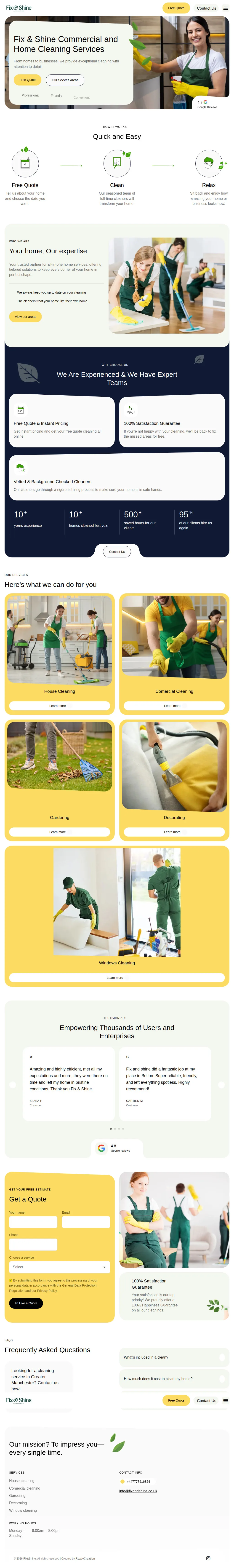 Ready Creation website project preview.